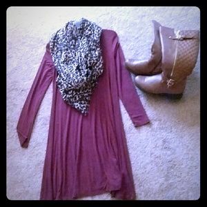 Dress, scarf and boots all new